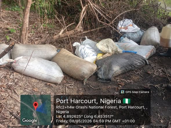 Nigerian Navy destroys illegal refining network in Rivers