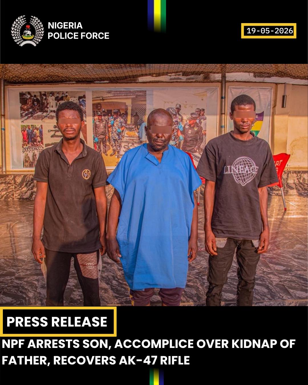 Police arrest son, accomplice in Kaduna kidnap case, recover AK-47 rifle