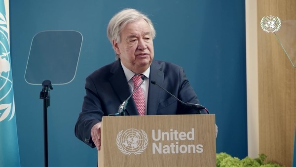 UN chief warns of fossil fuel “Twin Crisis,” urges accelerated global shift to renewables