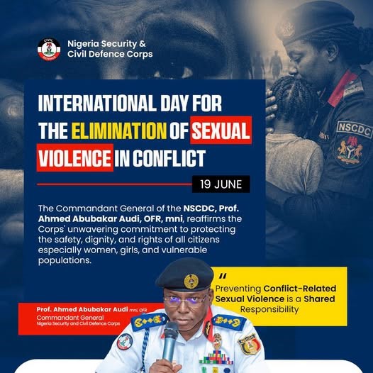NSCDC strengthens fight against conflict-related sexual violence