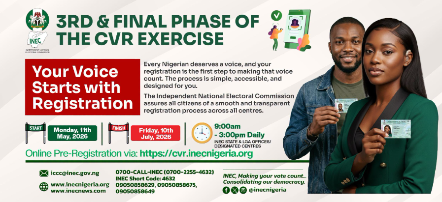 INEC extends voter registration by two weeks, launches online self-service platform
