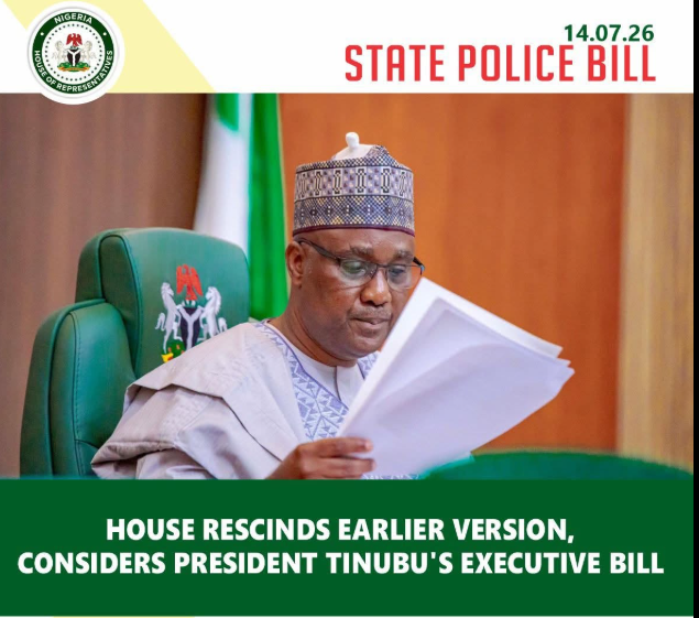 Reps drop own state police bill, begin consideration of Tinubu’s executive proposal