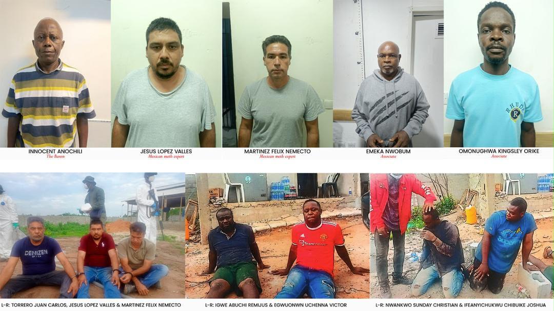NDLEA arraigns drug kingpin, three mexicans over N480bn meth lab