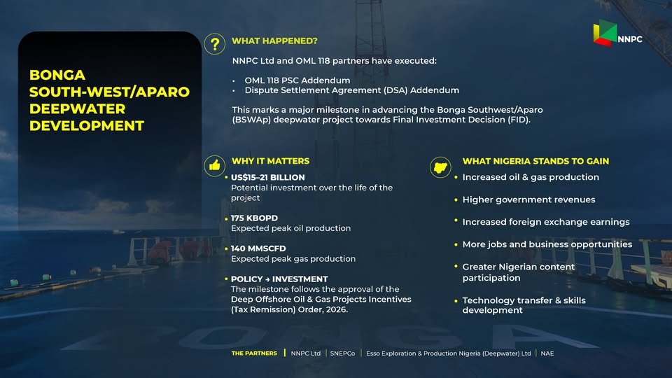 Bonga southwest project moves closer to FID