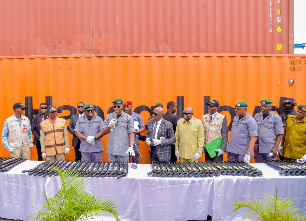 Customs hands over 399 rifles to arms control centre
