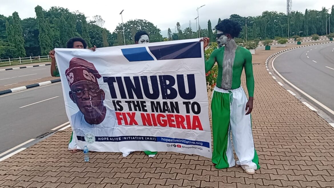 2027: Group takes Tinubu re-election campaign to Abuja streets