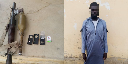 Boko Haram terrorist surrenders with RPG launcher, bomb