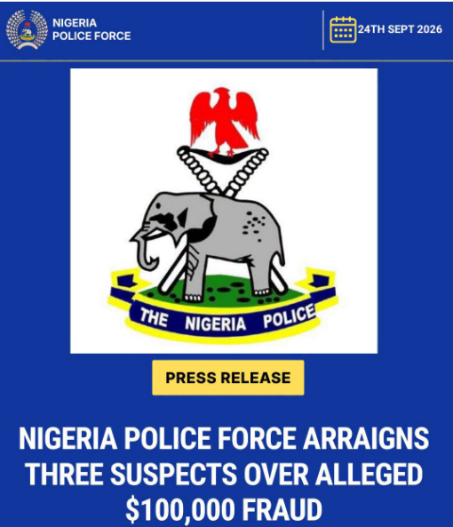 Police arraign three suspects over alleged $100,000 fraud