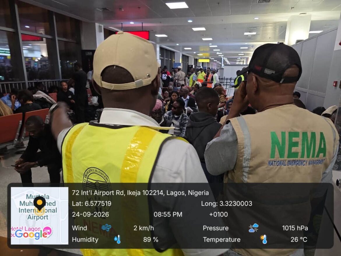 NEMA receives 102 returnees from South Africa