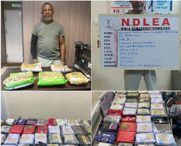 NDLEA arrests fugitive kingpin over 49.7kg heroin