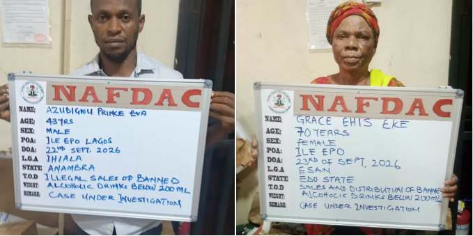 NAFDAC seizes ₦300m banned alcohol in Lagos