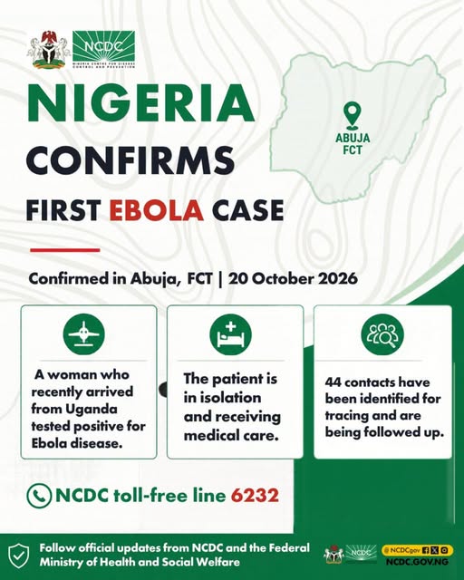 Nigeria confirms imported Ebola Bundibugyo case in Abuja as WHO warns of regional spread